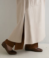 ダブルフェイスサイドスリットガウンコート