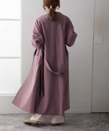 ダブルフェイスサイドスリットガウンコート