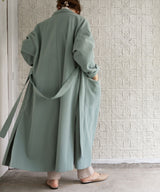 ダブルフェイスサイドスリットガウンコート