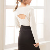 バックオープンリブニット