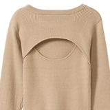 バックオープンリブニット