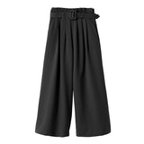 ベルト付タックワイドパンツ