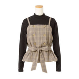 ウエストリボンビスチェ&プチハイリブトップスアンサンブル