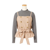 ウエストリボンビスチェ&プチハイリブトップスアンサンブル