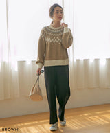 ノルディックニットトップス