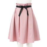 ウエストリボンタックフレアスカート