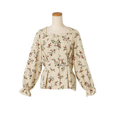 デザインボタンブラウス