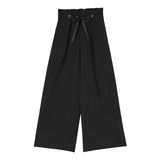 グログランリボンタックワイドパンツ