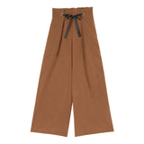 グログランリボンタックワイドパンツ