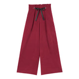 グログランリボンタックワイドパンツ