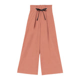 グログランリボンタックワイドパンツ