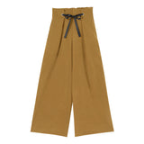 グログランリボンタックワイドパンツ