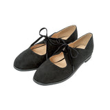 スクエアトゥレースアップパンプス