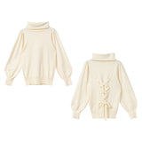 バックレースアップニット