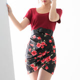 【メール便】変形タイトミニスカート【S~LL】