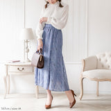 ドビー花柄フレアースカート