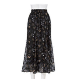 ドビー花柄フレアースカート