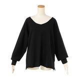 カットオフスウェットチュニックトップス