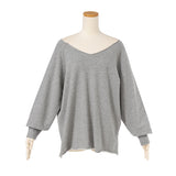 カットオフスウェットチュニックトップス