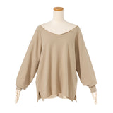 カットオフスウェットチュニックトップス