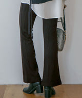 ケーブル柄ニットフレアーパンツ