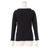 【メール便】ビジューレースリブトップス