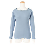 【メール便】ビジューレースリブトップス