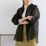 【メール便】オーバーサイズシアーシャツ