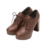 11cmヒールレースアップパンプス