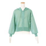 シアーリングジップニットパーカー