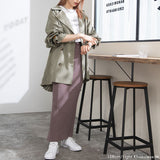 バックプリーツショートトレンチコート