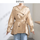 バックプリーツショートトレンチコート