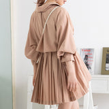 バックプリーツショートトレンチコート