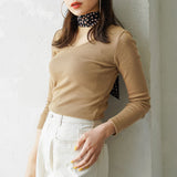 【メール便】バッククロスVネックリブトップス