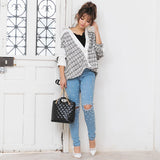 ツイード切り替えビッグシルエットジャケット