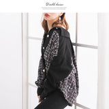 ツイード切り替えビッグシルエットジャケット