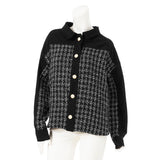 ツイード切り替えビッグシルエットジャケット