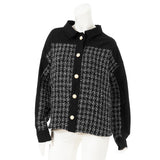 ツイード切り替えビッグシルエットジャケット