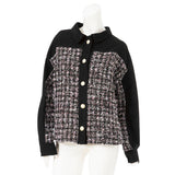 ツイード切り替えビッグシルエットジャケット