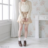 ドビードットデザインボタンシアーシャツ