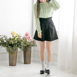 ドビードットデザインボタンシアーシャツ