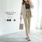 ハイウエストタックテーパードorワイドパンツ