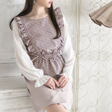 【メール便】肩フリルシフォン袖ブラウス