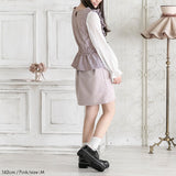 【メール便】肩フリルシフォン袖ブラウス