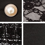 ビジューボタンウエストリボンブラウス