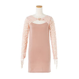 バラレースバスト開きタイトワンピース