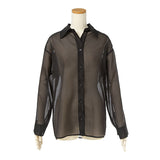 【メール便】ビッグシルエットオーガンジーシャツ