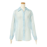 【メール便】ビッグシルエットオーガンジーシャツ