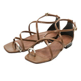 クロスラインストラップサンダル