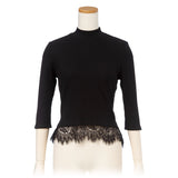 【メール便】バックレースアップ短丈リブトップス